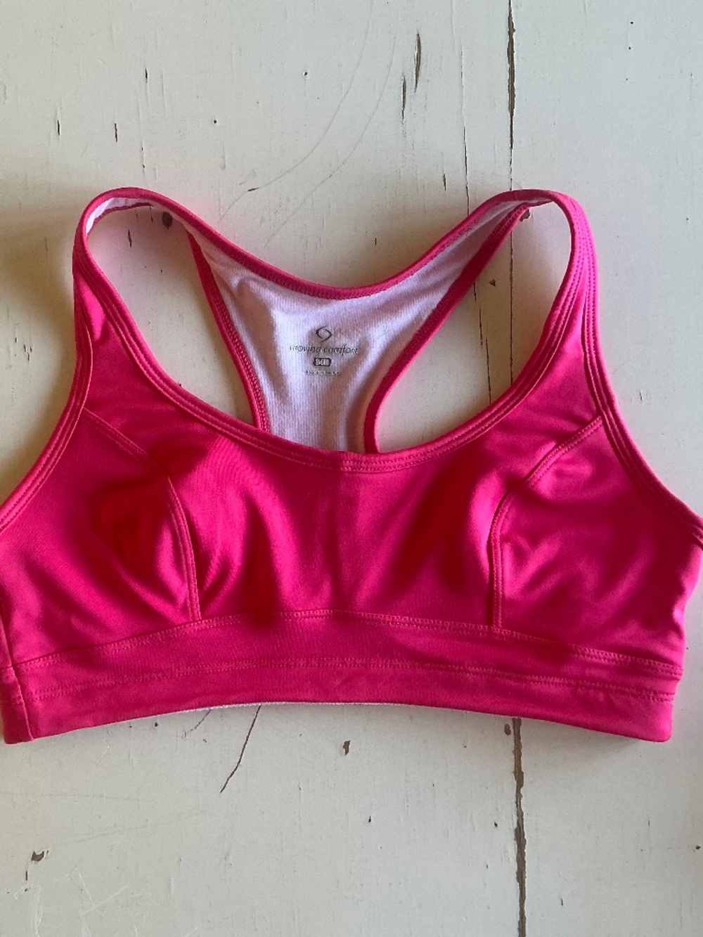 Moving Comfort Dark Pink Racerback Sports Bra size 34B